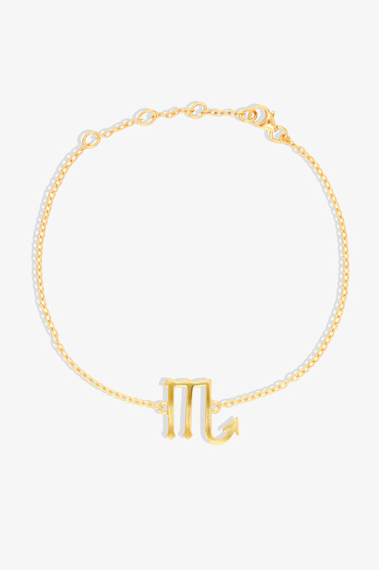 Scorpio Zodiac 18k Gold Vermeil Bracelet