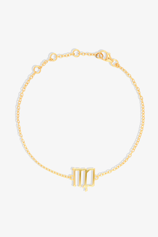 Virgo Zodiac 18k Gold Vermeil Bracelet