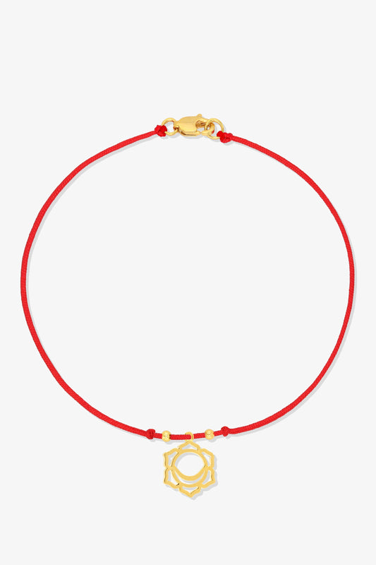 Chakra Red String Bracelet - Throat