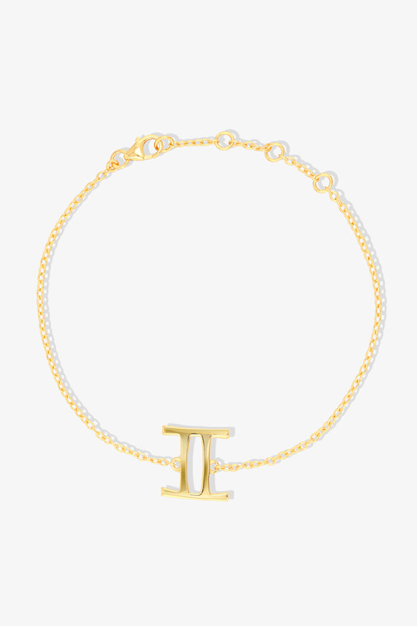 Gemini Zodiac 18k Gold Vermeil Bracelet