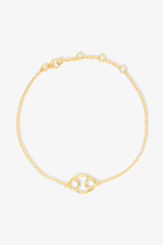 Cancer Zodiac 18k Gold Vermeil Bracelet