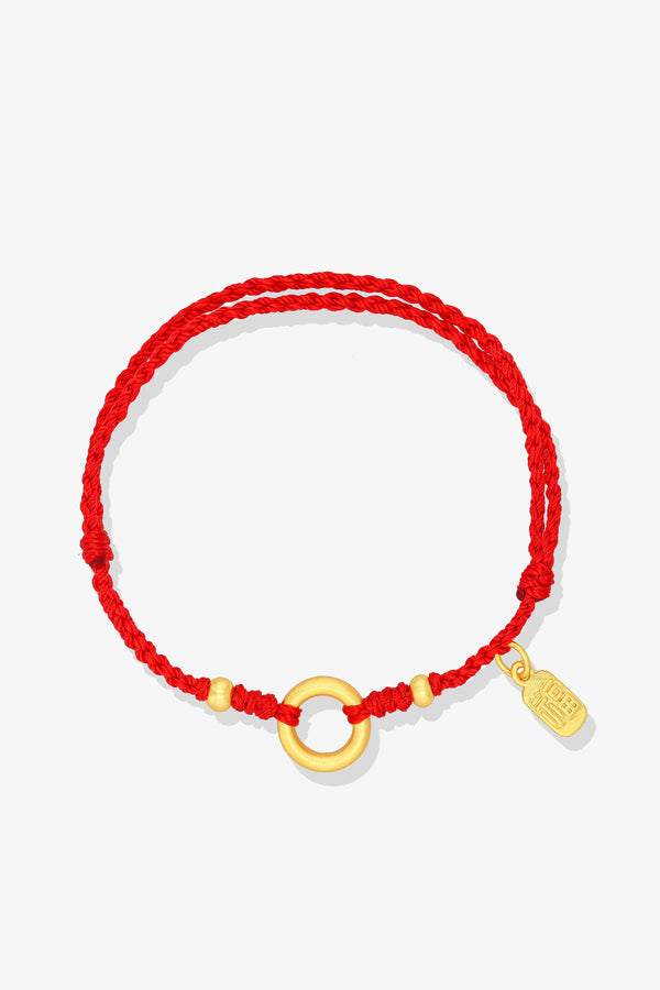 Lucky Ring Red Thread Feng Shui Bracelet