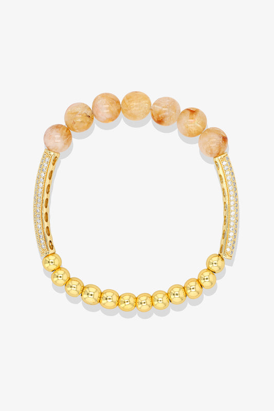 Citrine and Gold Vermeil Beads Success Bracelet