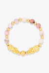 Forever Fortune 14K Gold Double Pixiu Red Jade Bracelet