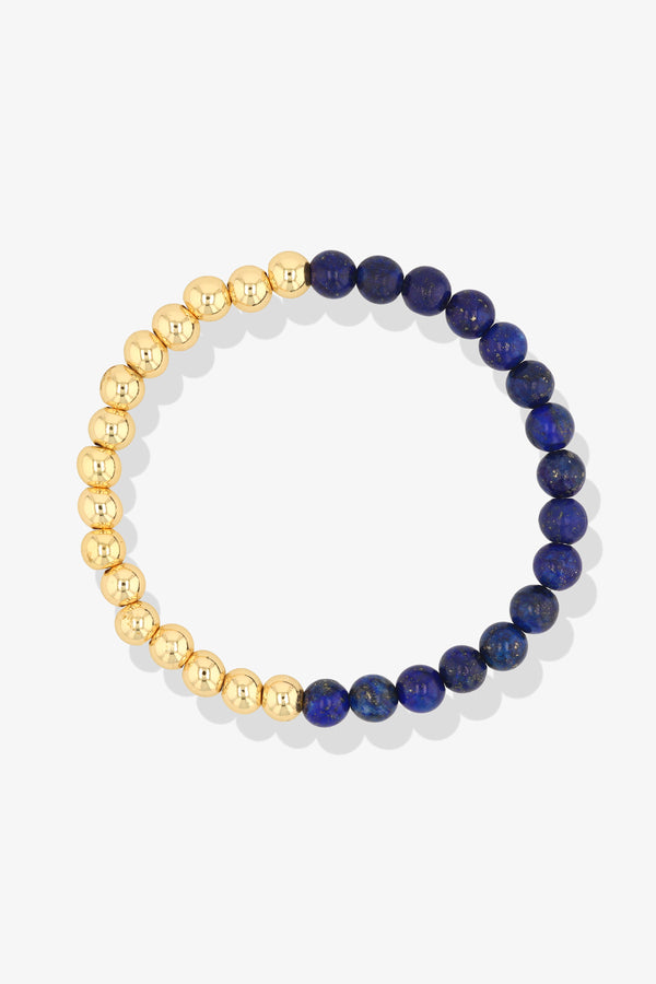 Queen of Wisdom REAL Gold Bracelet With Lapis Lazuli