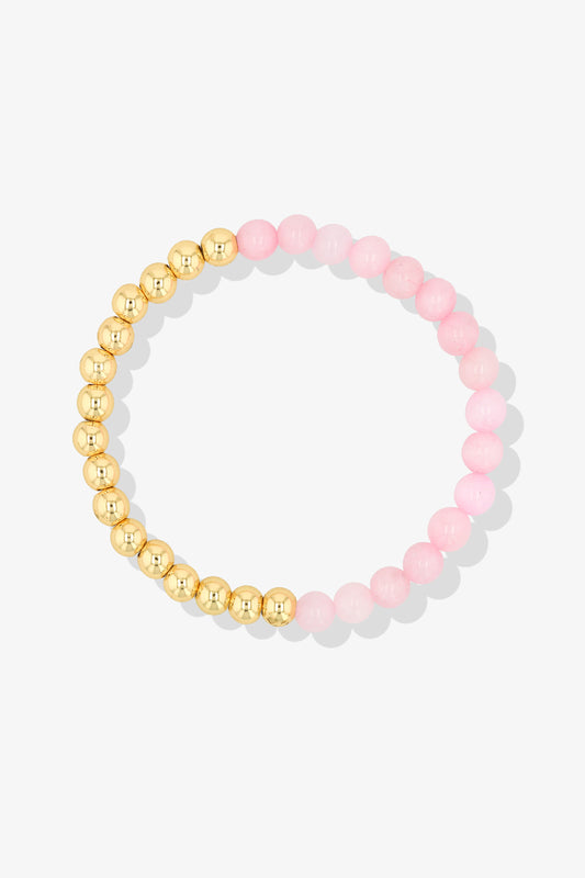 Queen of Love REAL Gold Bracelet With Rose Quartz