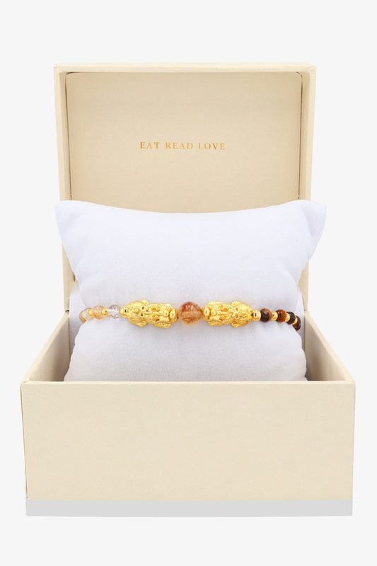 11:11 Limited Edition Multiple Wealth Feng Shiu 18K Gold Vermeil Lucky Coin Charm Bracelet