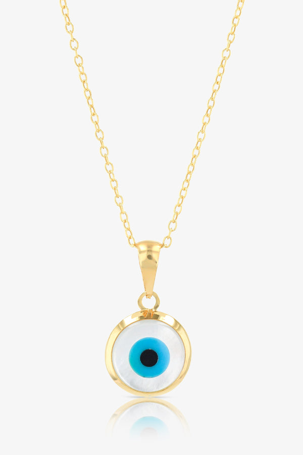 Evil Eye Pendant Necklace 14k REAL Gold