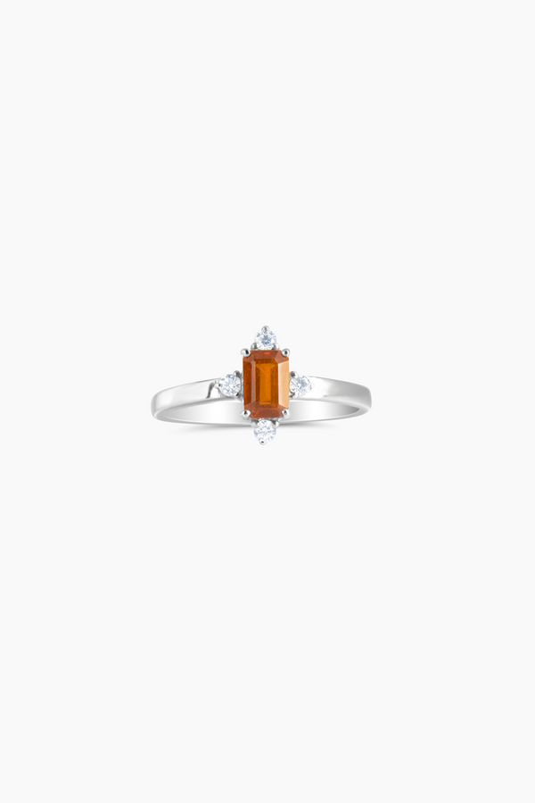 Orange Kyanite Sterling Silver Ring