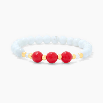 Aquarius Lucky Zodiac Trio Crystal Bracelet