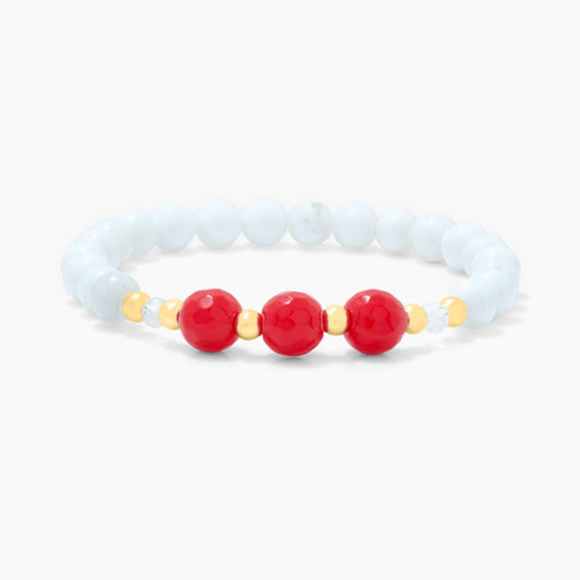 Aquarius Lucky Zodiac Trio Crystal Bracelet