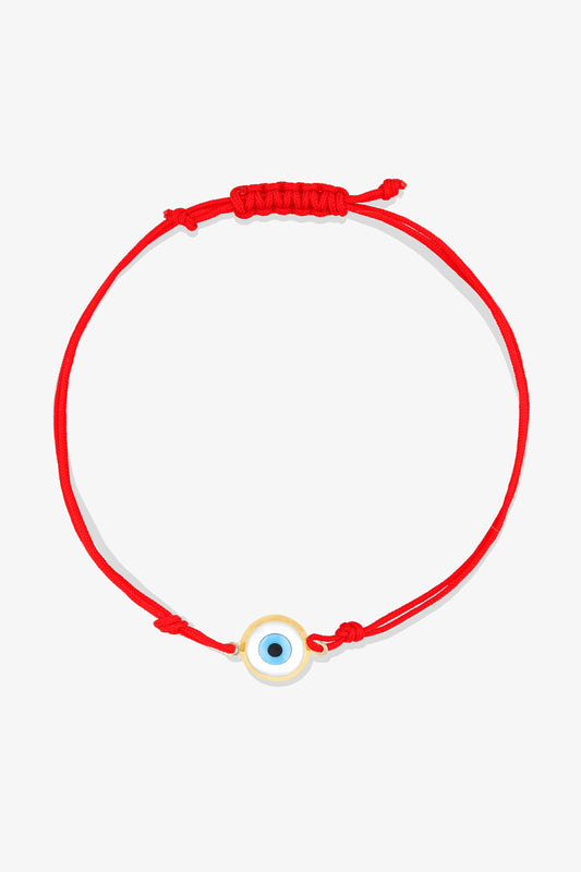 14k REAL Gold Evil Eye Red Thread Bracelet
