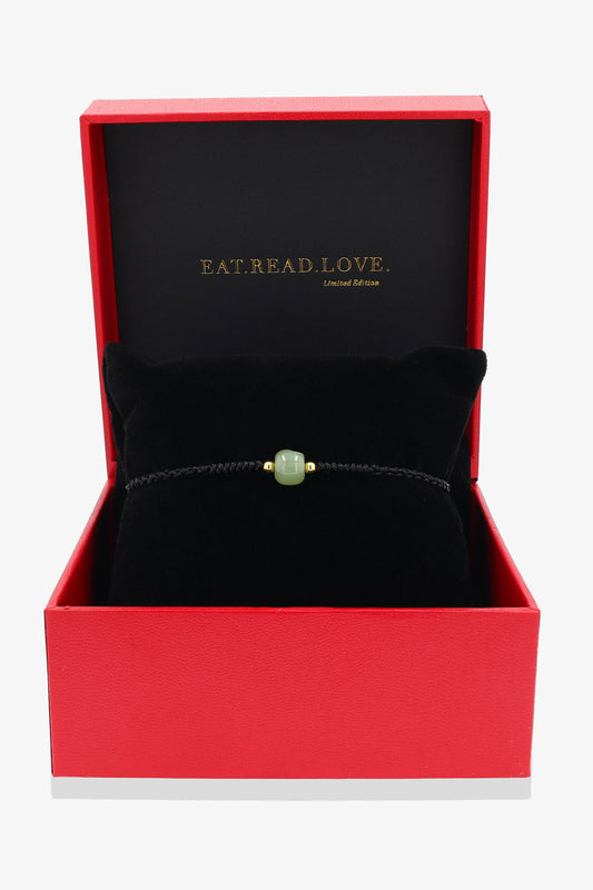 Lucky Jade Gold Vermeil Red Thread Bracelet