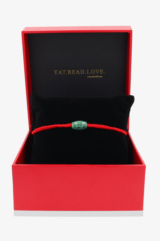 Fortune Jade Gold Vermeil Red Thread Bracelet