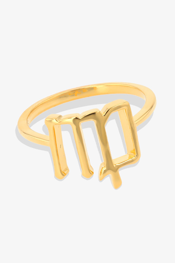 Virgo Zodiac 18k Gold Vermeil Ring