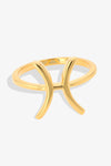 Pisces Zodiac 18k Gold Vermeil Ring
