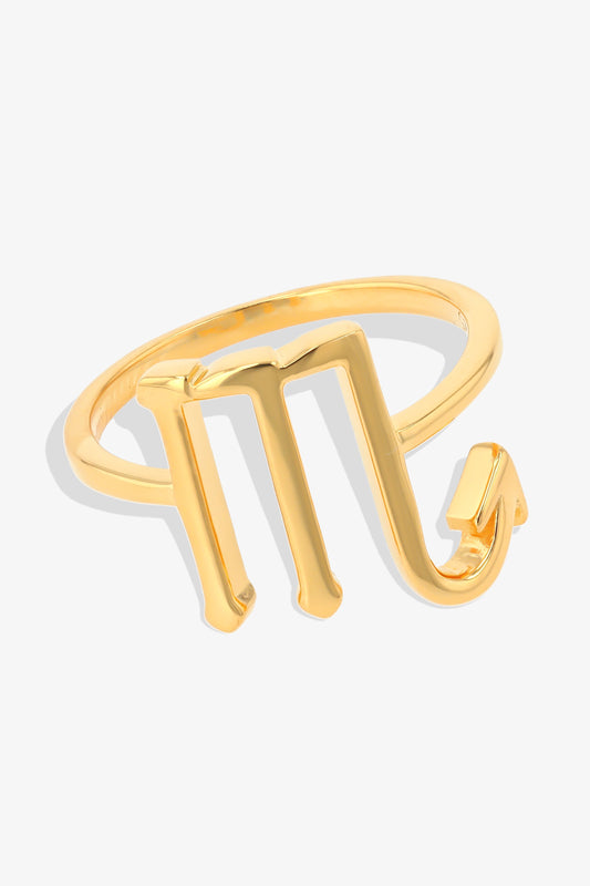 Scorpio Zodiac 18k Gold Vermeil Ring