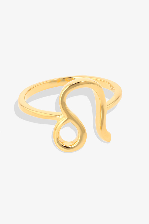 Leo Zodiac 18k Gold Vermeil Ring