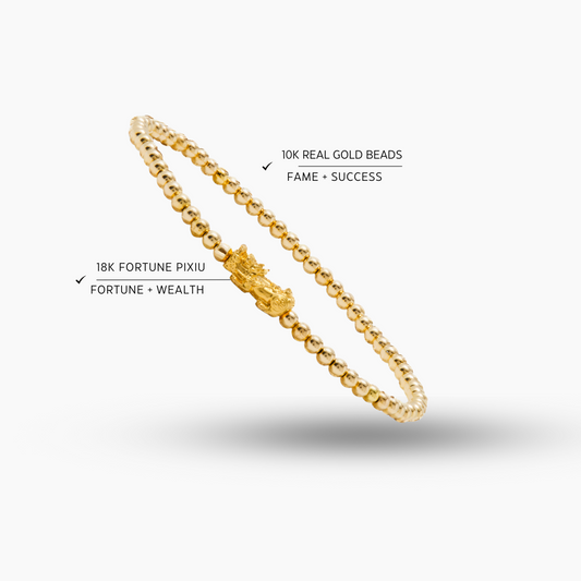 18k Real Gold Fortune Pixiu Bracelet