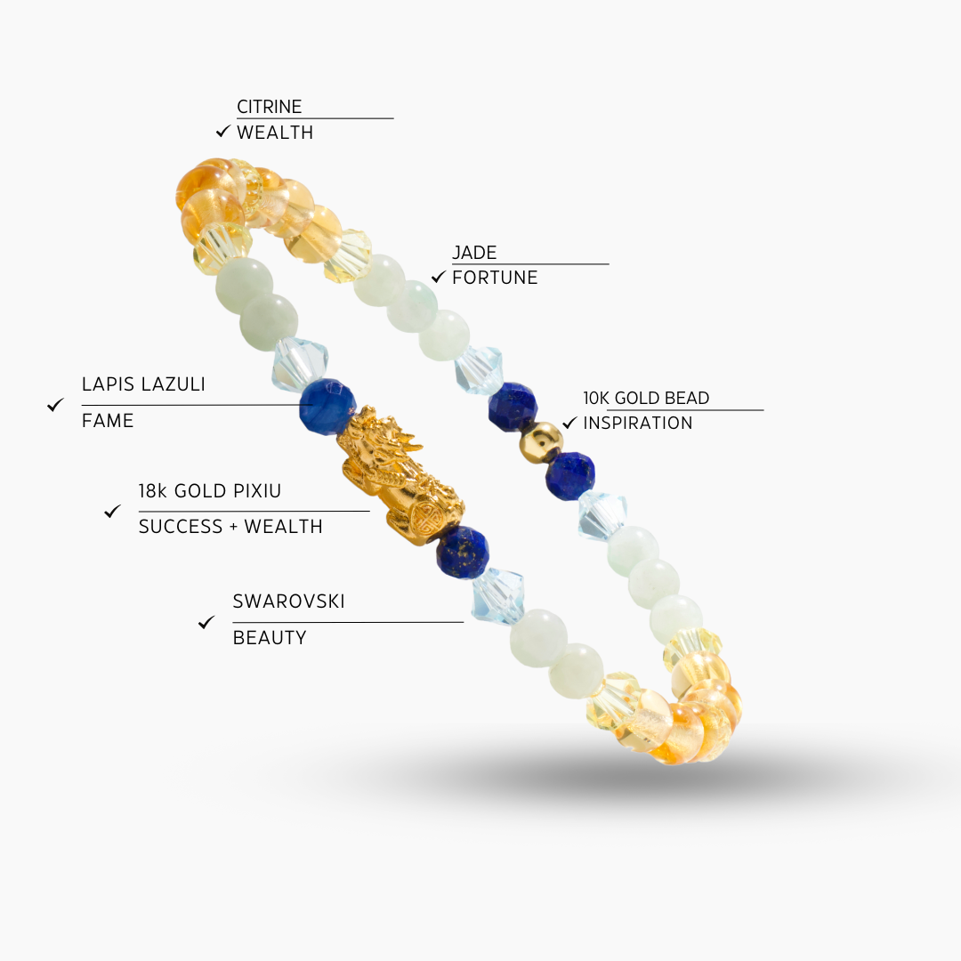Citrine 11:11 Portal Bracelet - 18k REAL Gold Pixiu