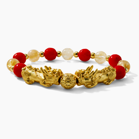 Sagittarius Zodiac Feng Shui Double Pixiu Bracelet