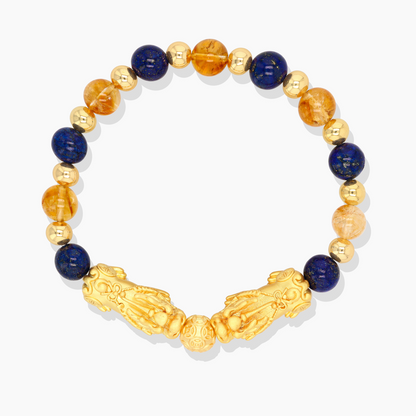 Cancer Zodiac Feng Shui Double Pixiu Bracelet