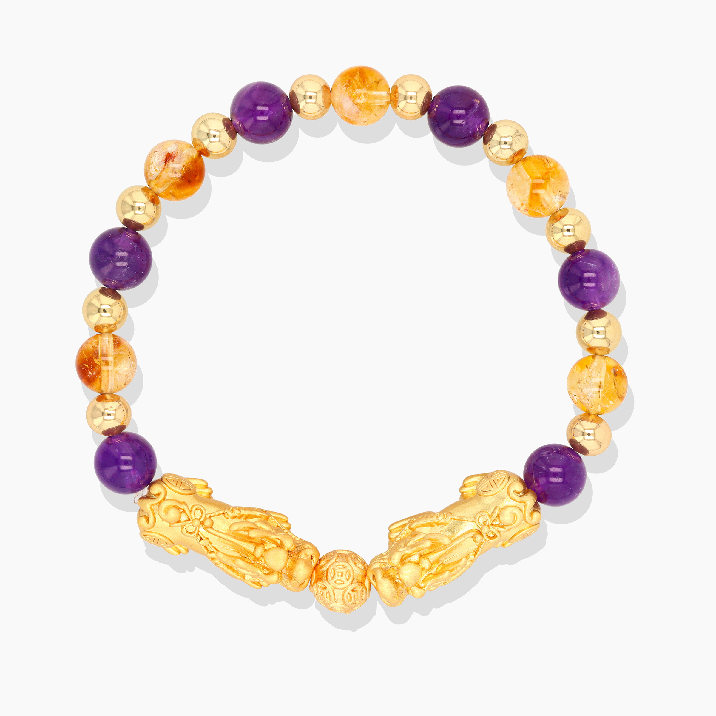 Aries Zodiac Feng Shui Double Pixiu Bracelet