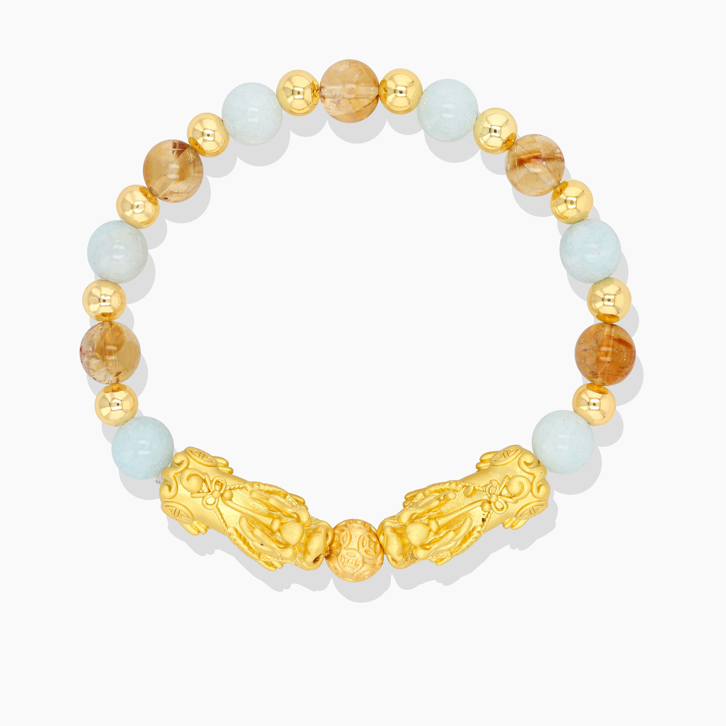 Aquarius Zodiac Feng Shui Double Pixiu Bracelet