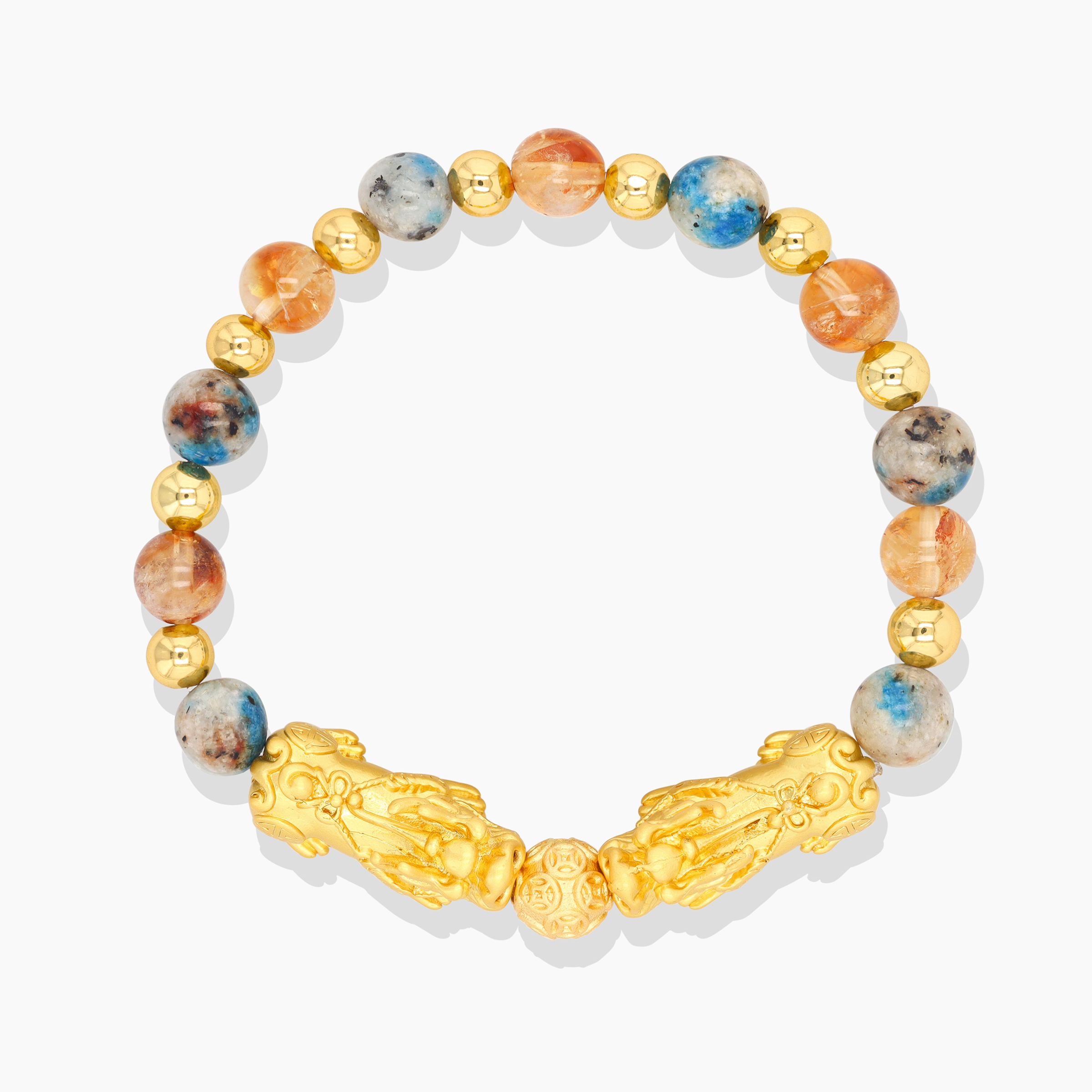 Gemini Zodiac Feng Shui Double Pixiu Bracelet