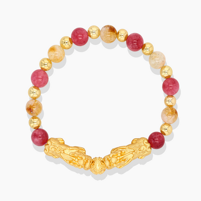 Pisces Zodiac Feng Shui Double Pixiu Bracelet