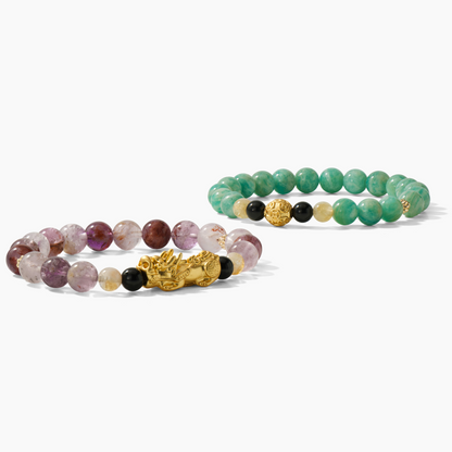 Aquarius Double Love and Money Bracelet Stack