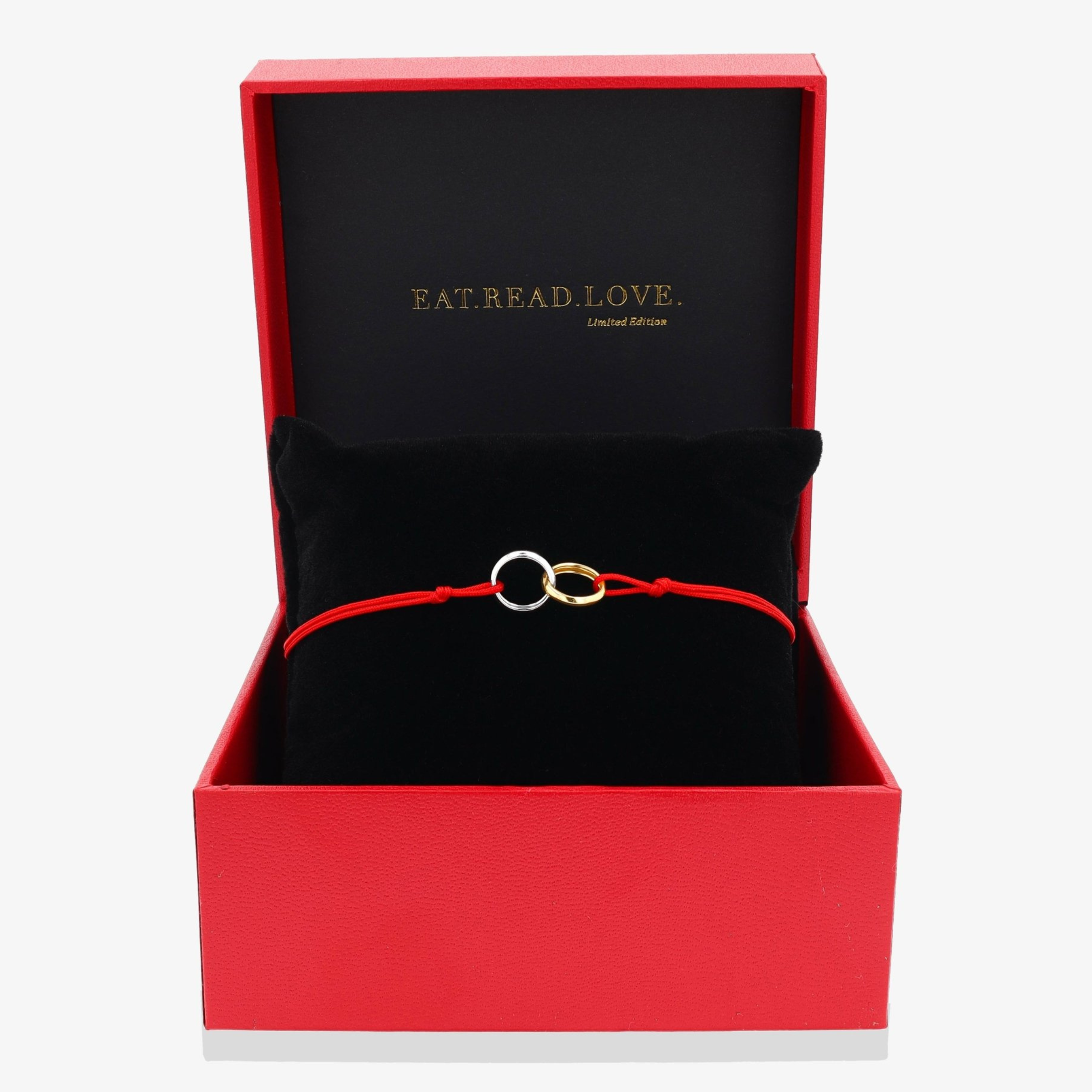 14k REAL Gold Infinity Rings Red Thread Bracelet