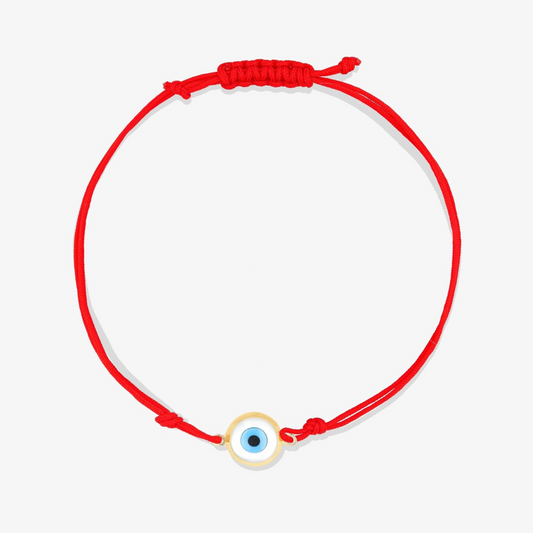 14k REAL Gold Evil Eye Red Thread Bracelet