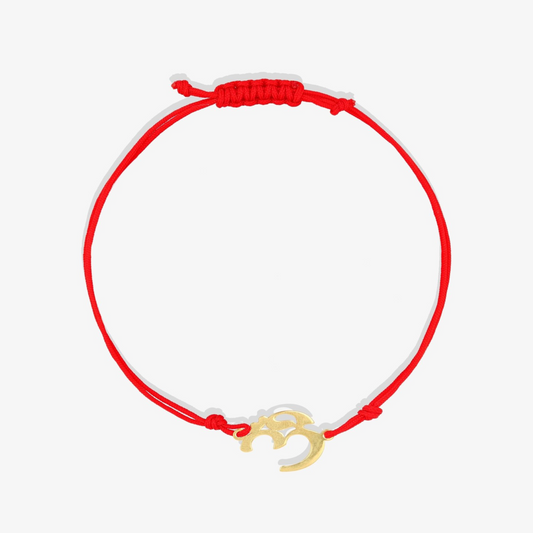 14k REAL Gold OM Red Thread Bracelet