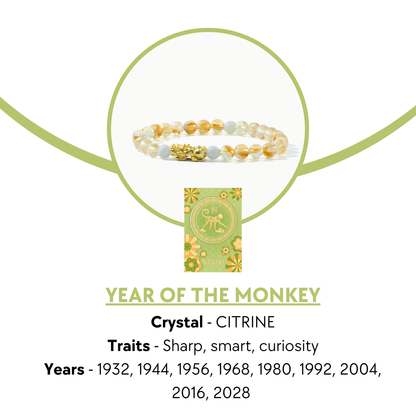 Lucky Fortune Pixiu Citrine - Year Of The Monkey