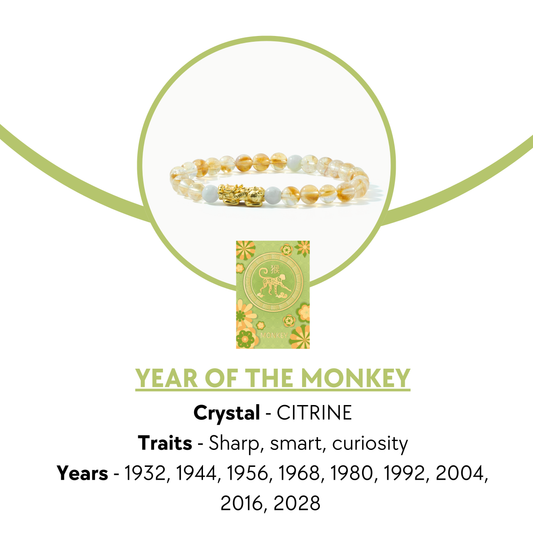 Lucky Fortune Pixiu Citrine - Year Of The Monkey