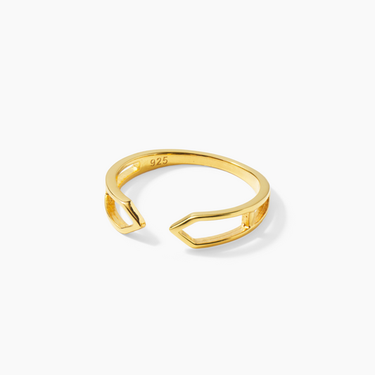 North Ring Adjustable Gold Vermeil