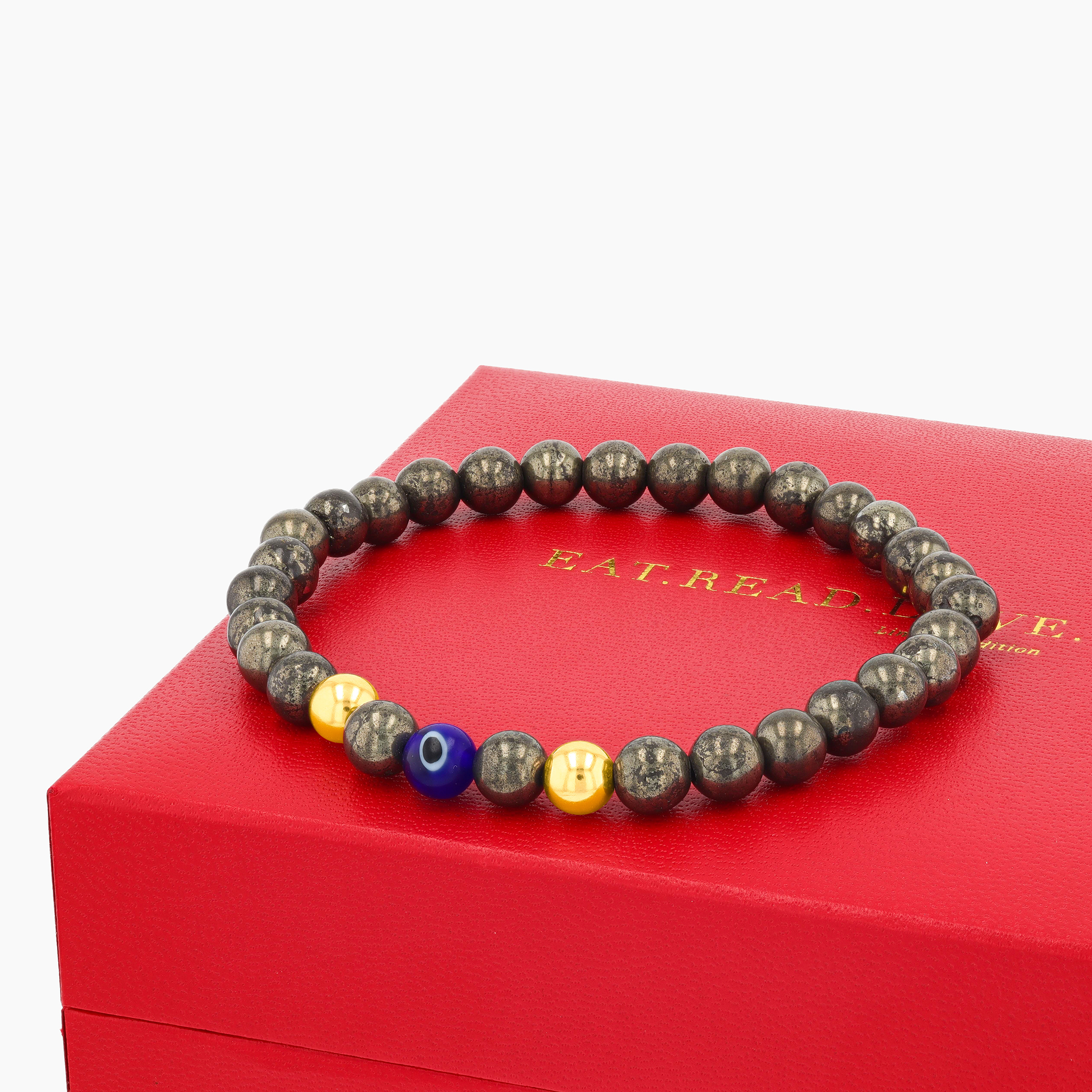 Capricorn Zodiac Evil Eye Real Gold Eclipse Energy Bracelet