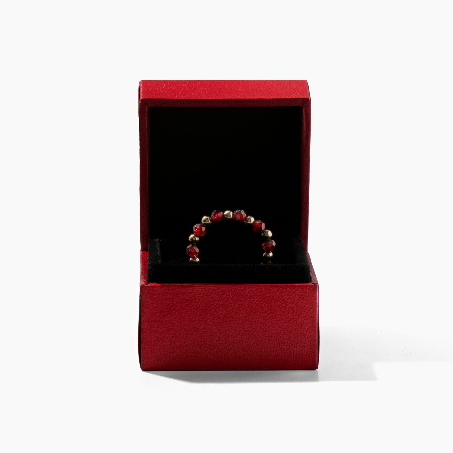 Garnet Ring of Fortune REAL Gold