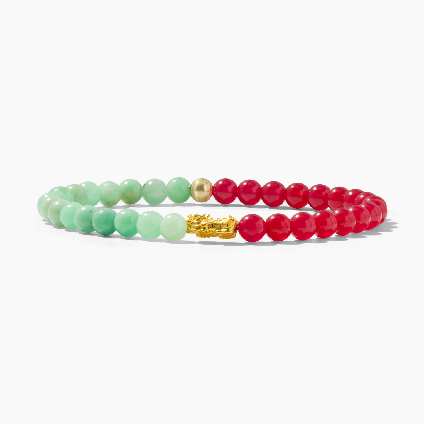 Jade and Pink Cats Eye Eclipse 18k Pixiu Bracelet - Romance