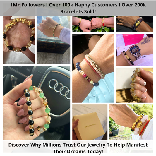 Energized Lucky 777 Mega Money and Love Manifestation REAL Gold Bracelet