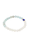 Magnetic Balance - Moonstone And Aquamarine Evil Eye Bracelet