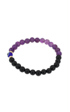 Magnetic Health - Amethyst And Black Obsidian Evil Eye Bracelet