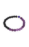 Magnetic Health - Amethyst And Black Obsidian Evil Eye Bracelet