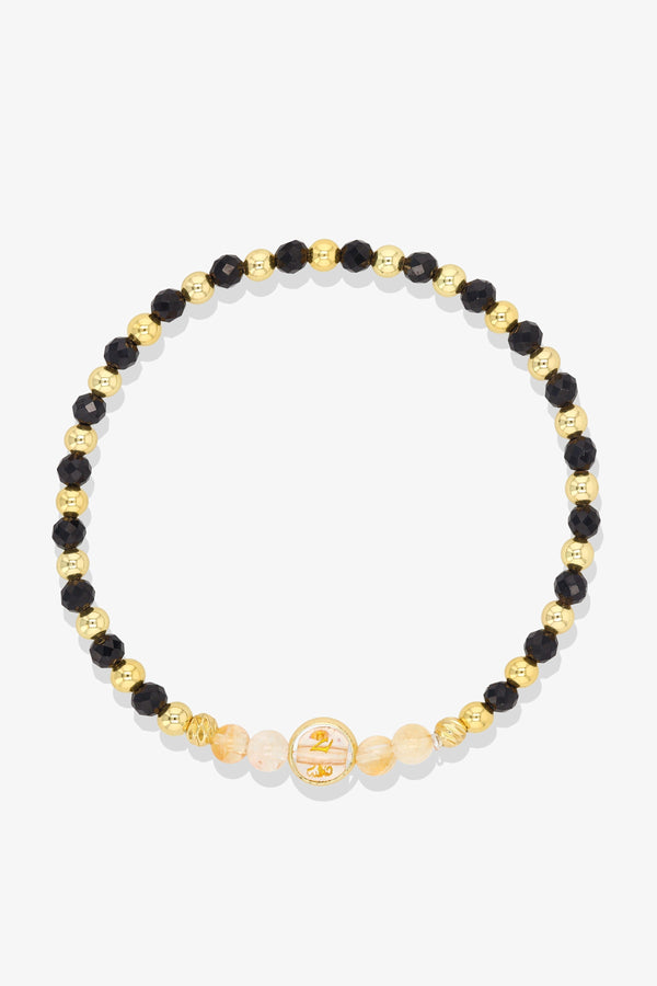 Capricorn Tigers Eye Gold Vermeil Fortune Zodiac Bracelet
