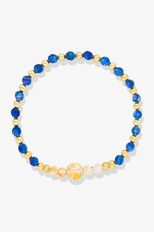 Taurus Turquoise Gold Vermeil Fortune Zodiac Bracelet