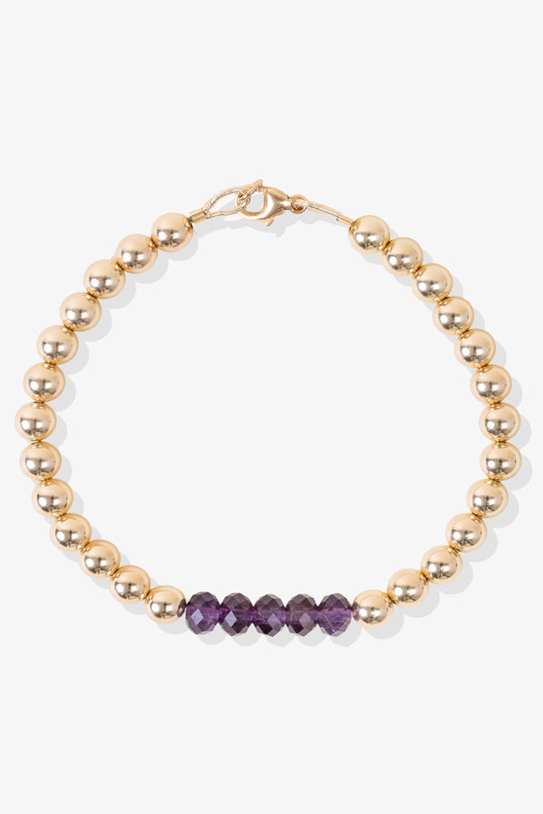 Grand Health Amethyst Bracelet With REAL Gold Beads