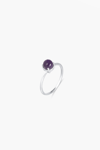 Amethyst Sterling Silver Ring - Eat.Read.Love.