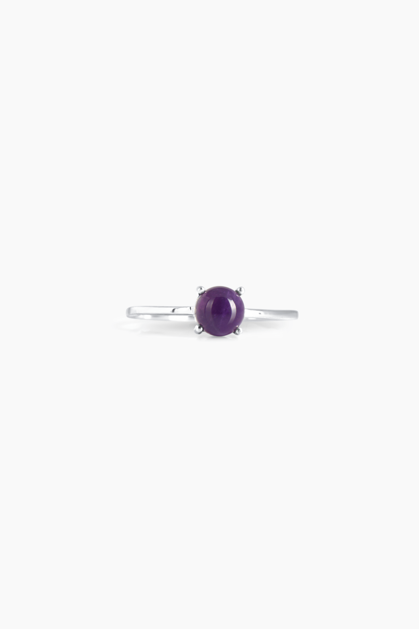 Amethyst Sterling Silver Ring - Eat.Read.Love.