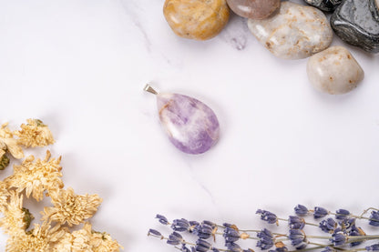 Amethyst Teardrop Pendant - Eat.Read.Love.